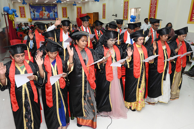 On Saturday, March 16th, 20 students from Grace Ministry Theological Bible College, Bangalore, which is associated with United Theological Research University, were awarded Certificates of B.Th by Bro Andrew Richard. 